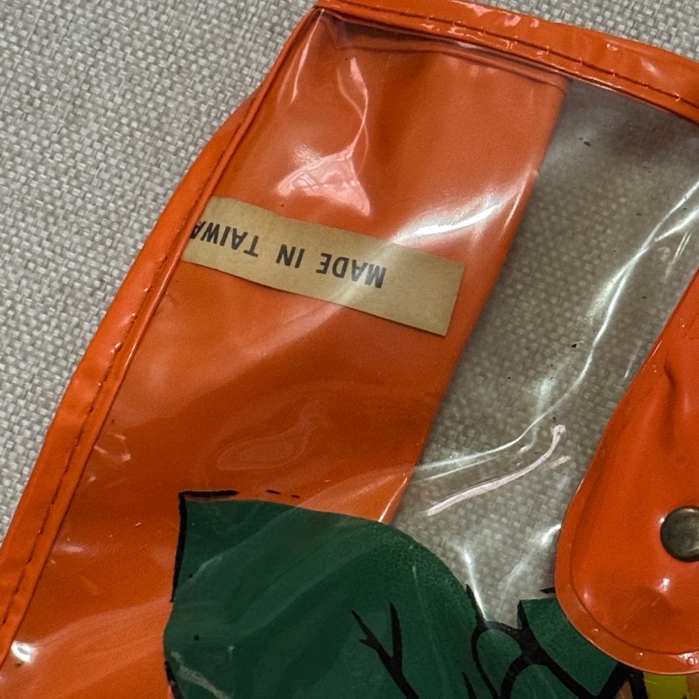 Vntg Florida Tourist Bag-Clear/Orange/Citrus Double Sided Logo-Hand Carry Strap - Picture 5 of 13